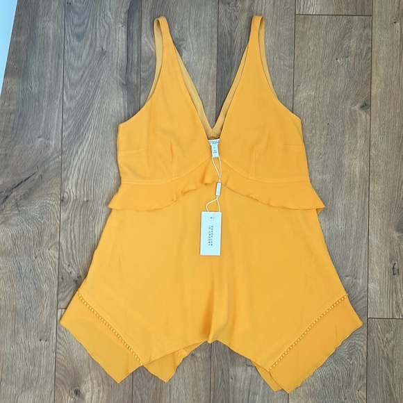 DEREK LAM 10 CROSBY Saffron V neck top size 2 - Picture 6 of 6